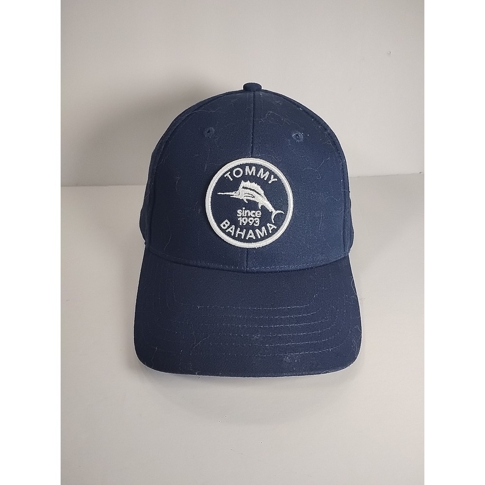 Tommy‎ Bahama Cap Strapback Blue Circle Patch Logo Embroidered Marlin Fish Hat